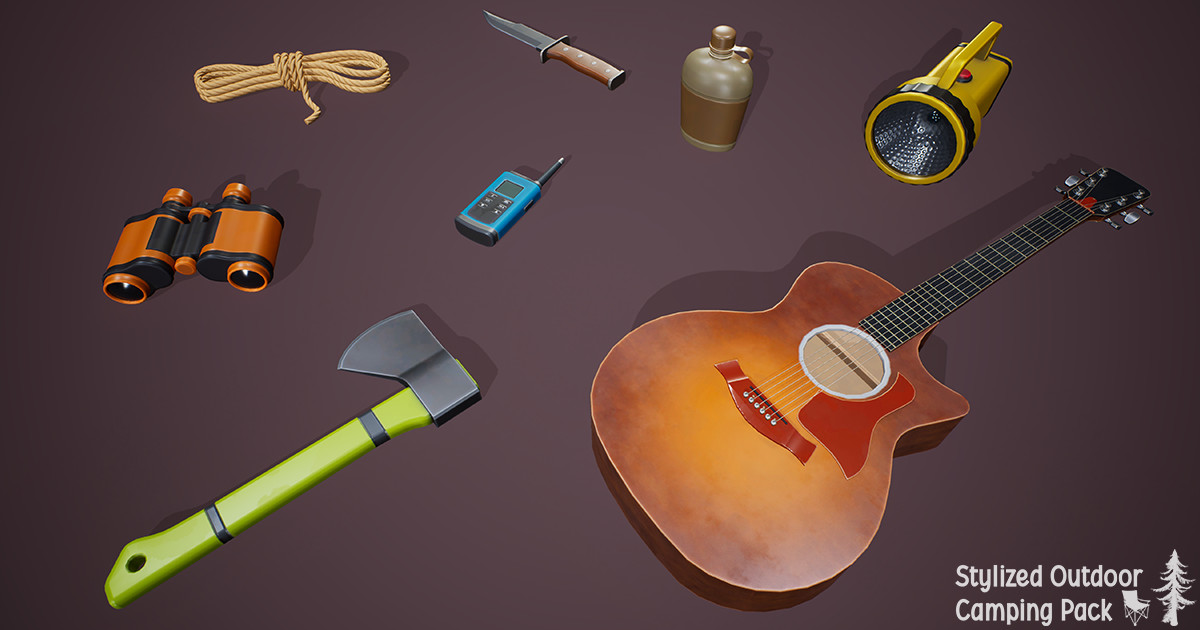 Stylized Outdoor Camping Pack