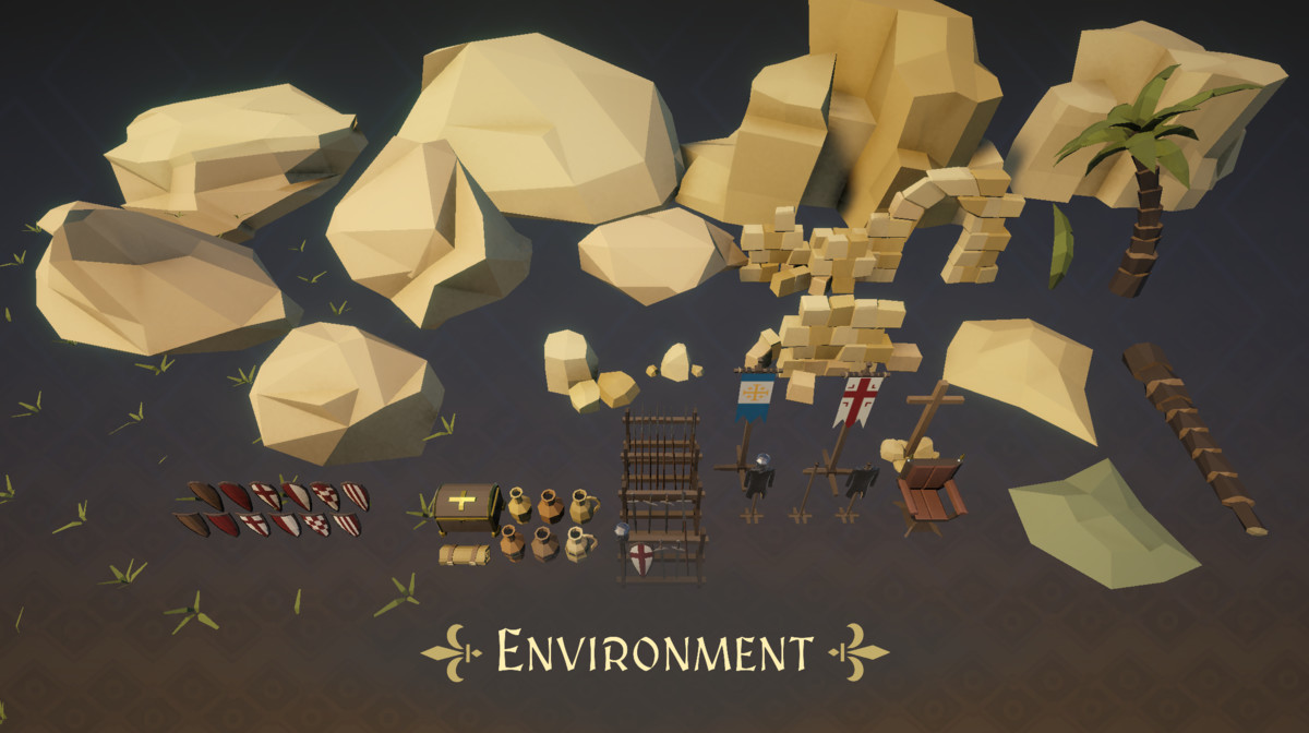 Stylized Medieval Crusaders Pack – Low Poly Characters & Units