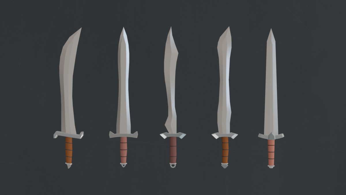 RPG Melee Weapon Pack, Low Poly, Game-Ready