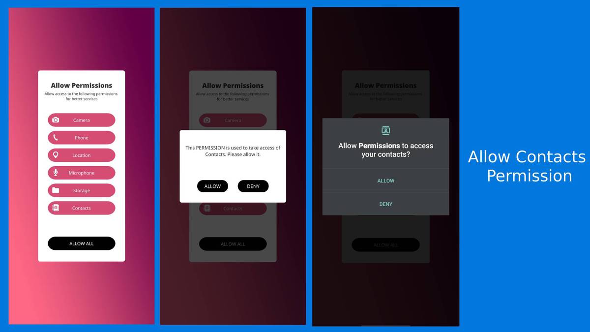 Android Permissions with Popup Box