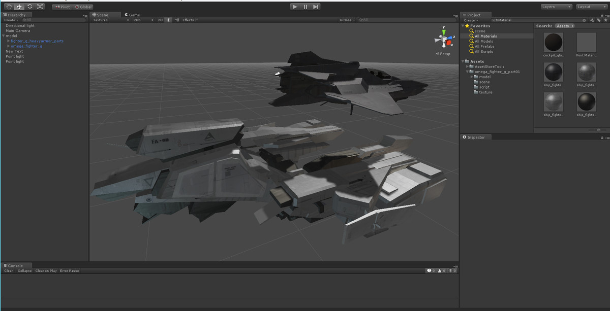 Sci Fi Space Ship Omega Fighter G2