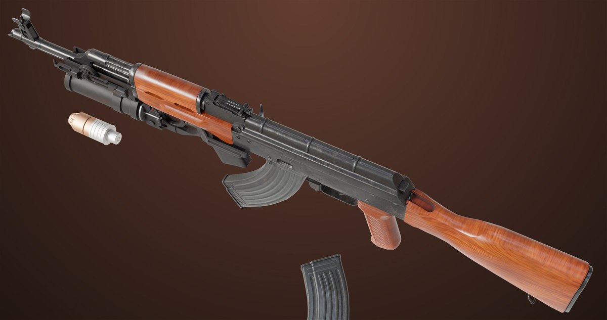 Light Machine Gun 10 Wood URP HDRP Textures