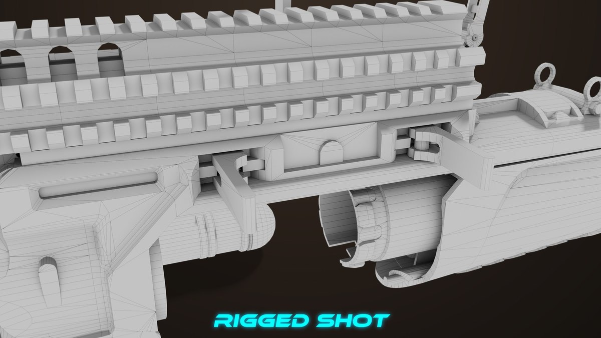 6 Grenade Launcher Black URP HDRP Textures