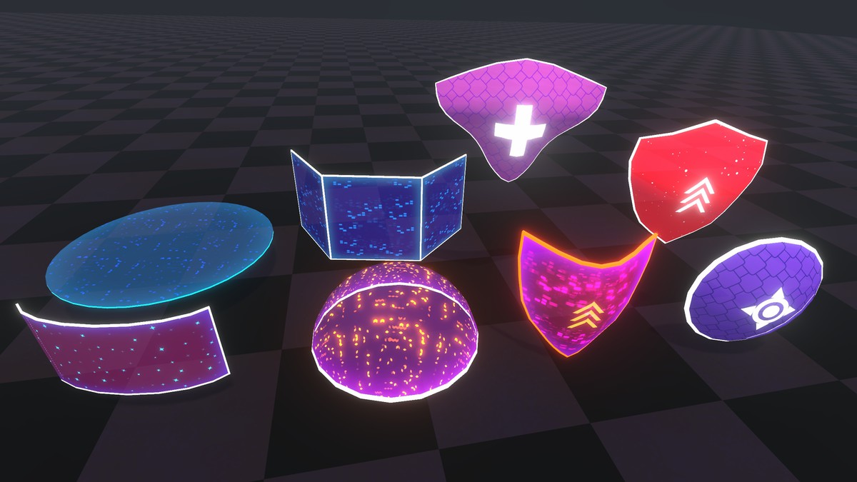 Sci-Fi Defense Shields 3D