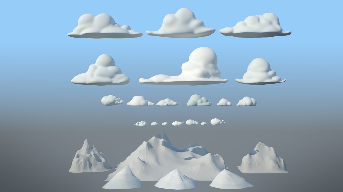Stylized Lowpoly Winter City Asset Pack