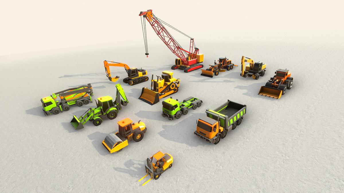 Low Poly Construction Vehicles
