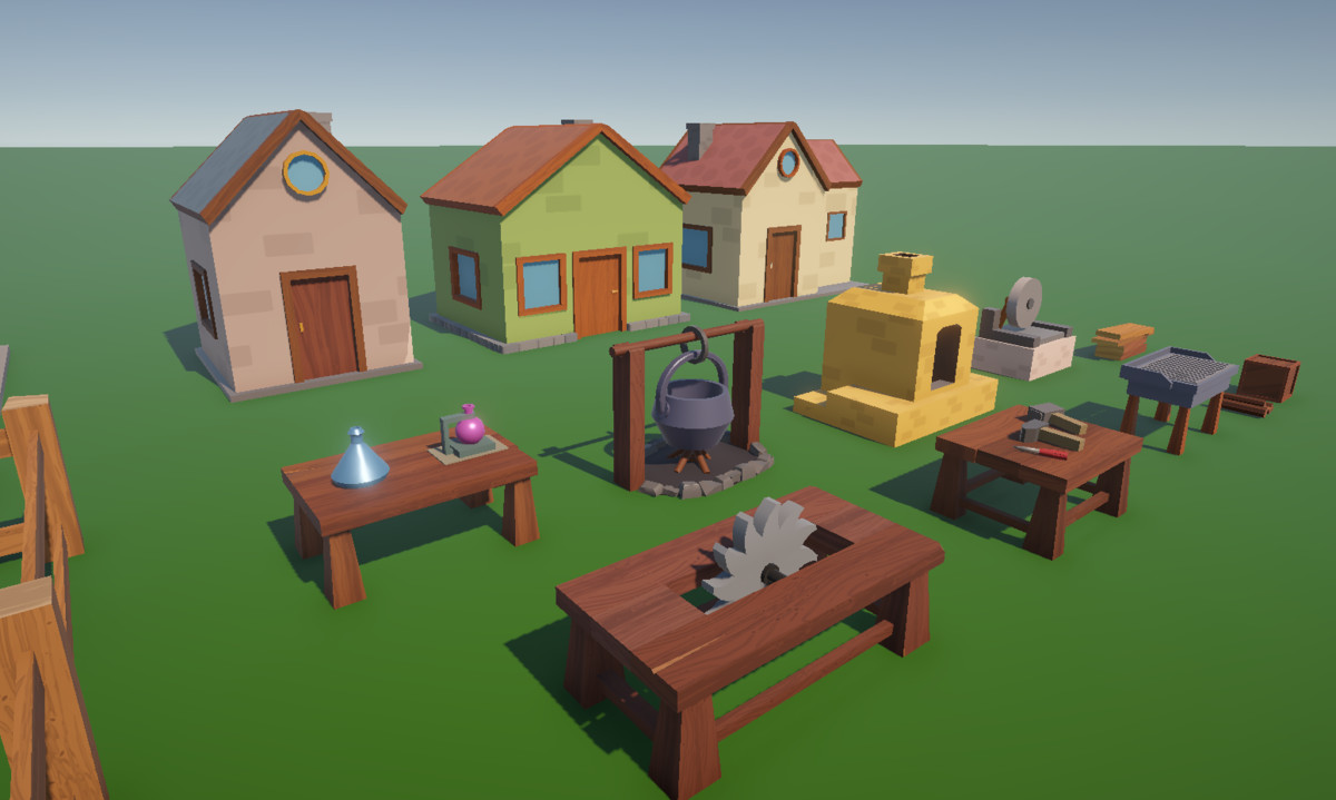 Stylized Crafting Workstations & Buildings