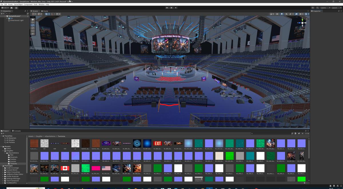 Futuristic Esports Arena Stadium – Tournament Stage 3d Environment Level