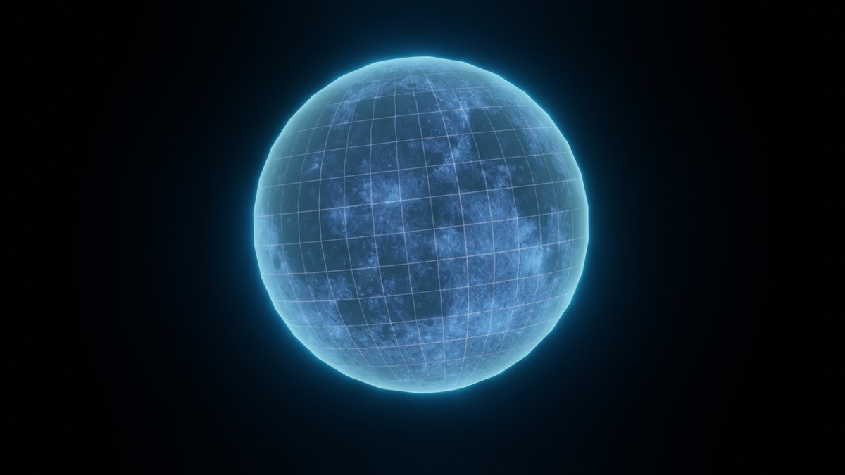 Holographic Solar System Sci-Fi 3D Model