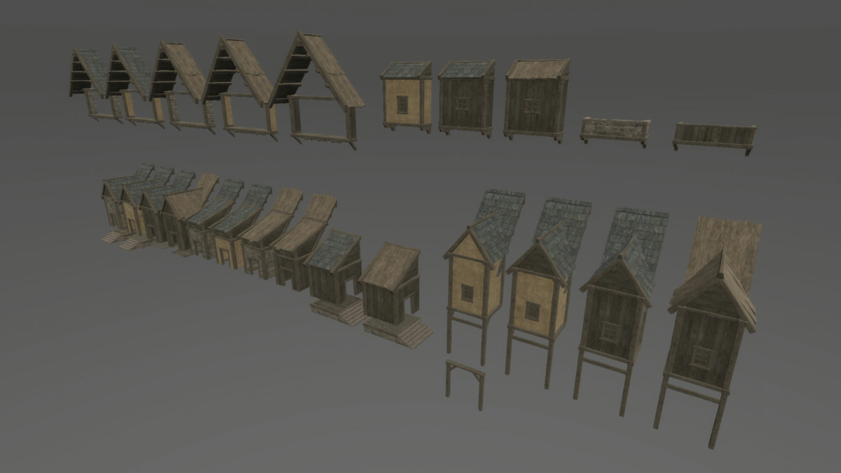 Modular Medieval Houses With Interior