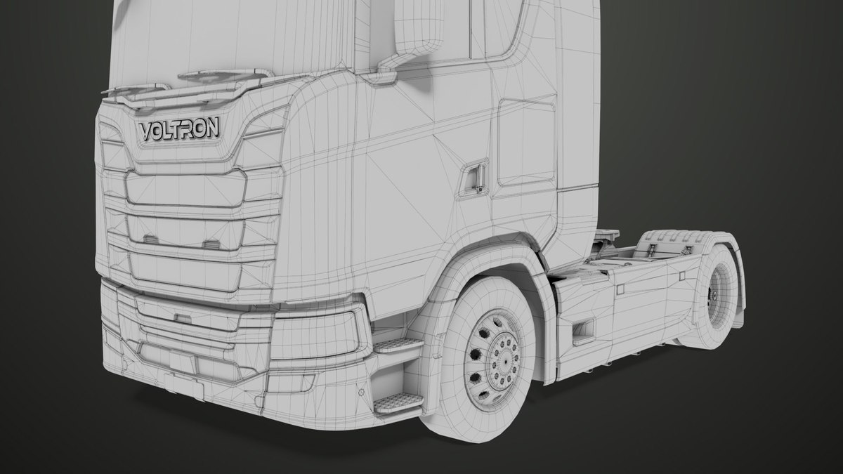 Heavy Truck Chassis 06 Interior Blue and Green URP HDRP Textures