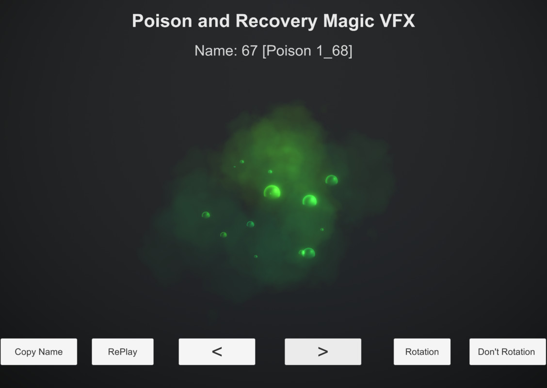 Poison and Recovery Magic VFX