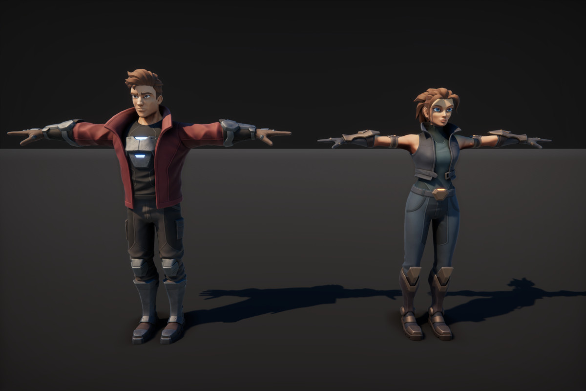 Stylized Modular Sci-Fi Characters
