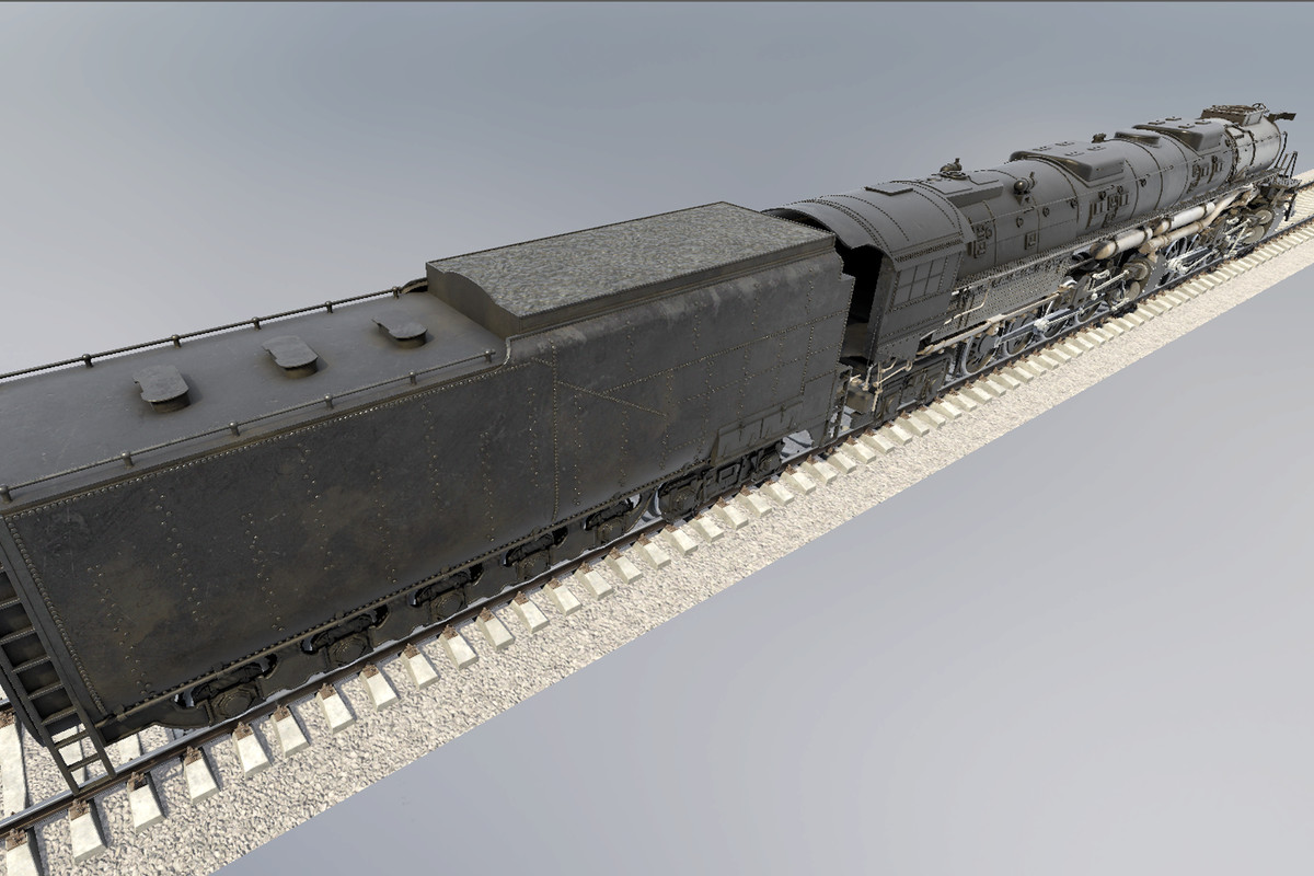 Animated Locomotive Steam Train