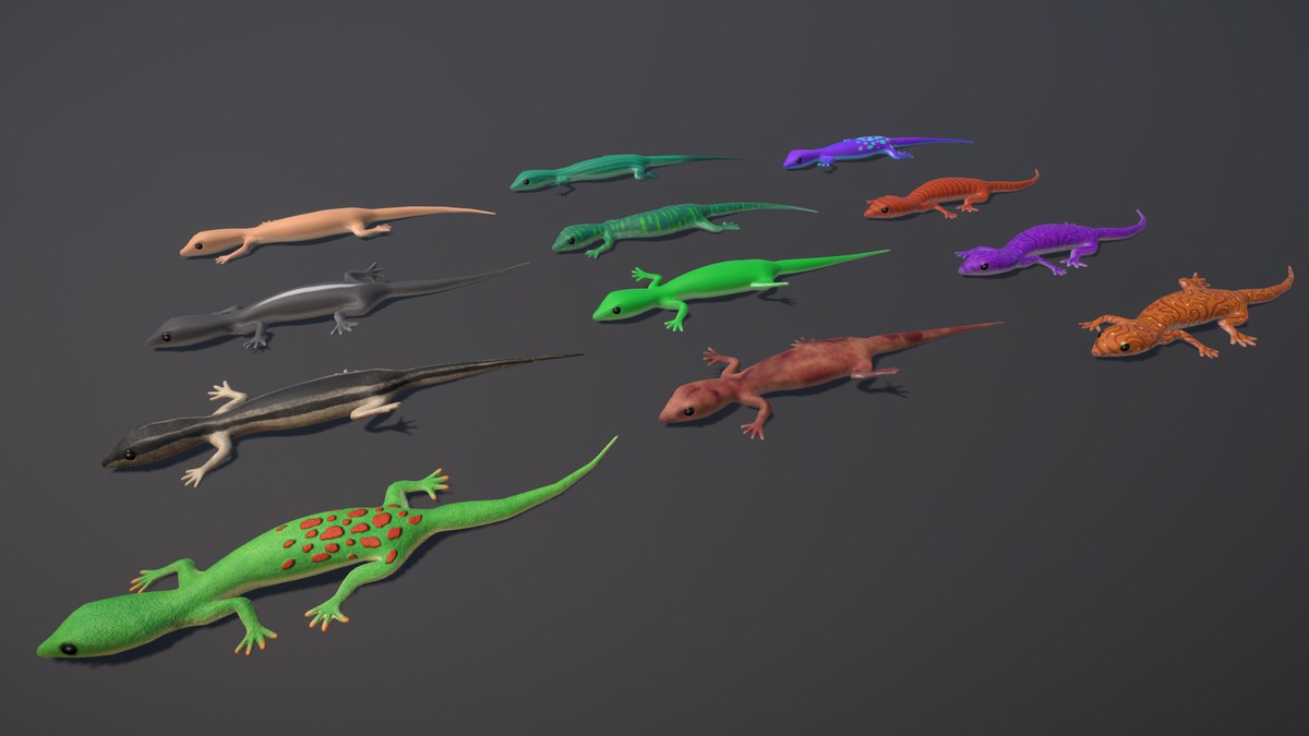 Freezable Lizards Pack 3D