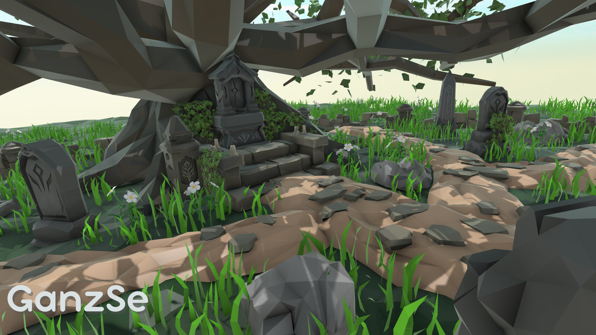 GanzSe Sacred Graveyard - Stylized Low Poly Environment