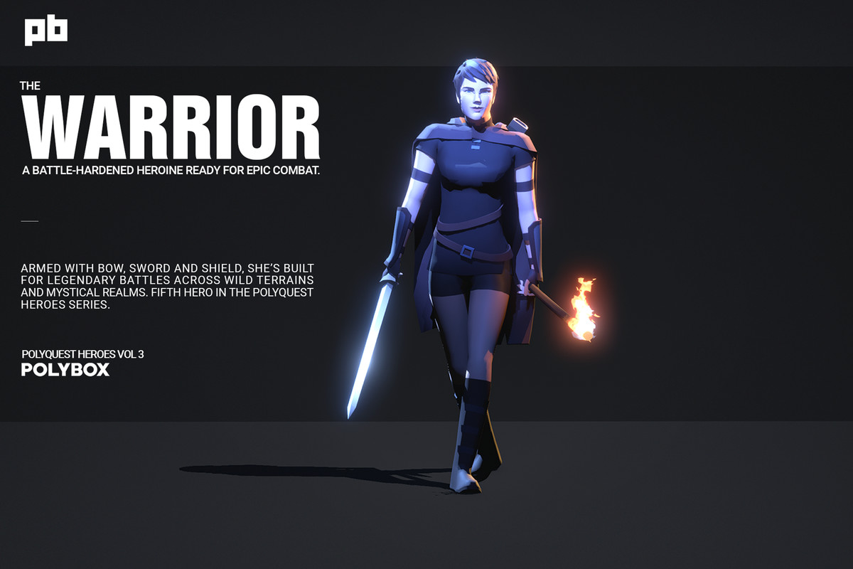 Polyquest Heroes: Warrior I Huntress