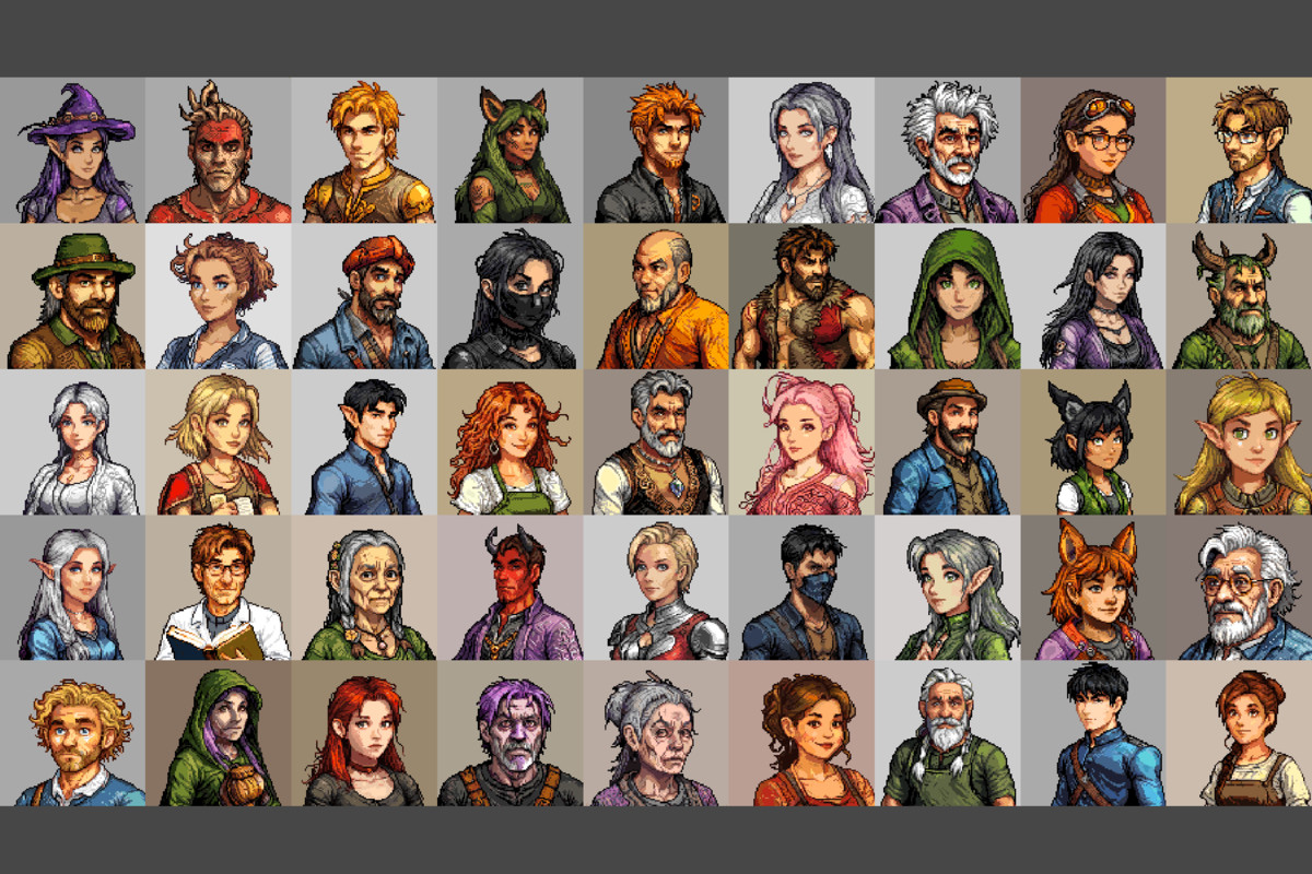 Medieval Fantasy RPG - Pixel Character Icons