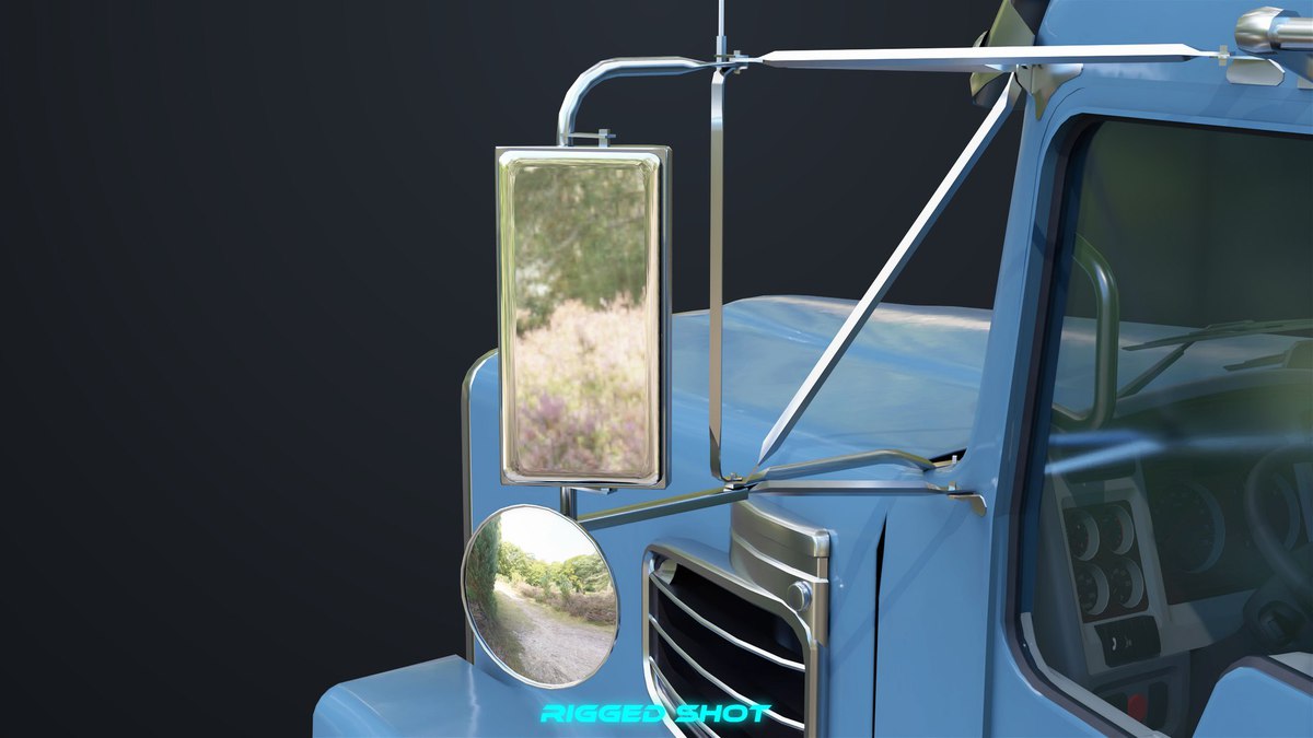 Heavy Truck Chassis 07 Cyan and Grey URP HDRP Textures