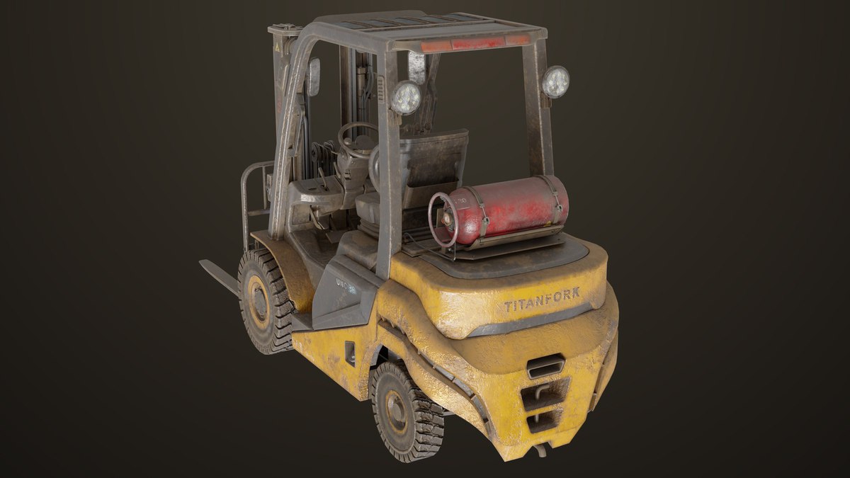 Dusty Forklift Trucks URP HDRP Textures