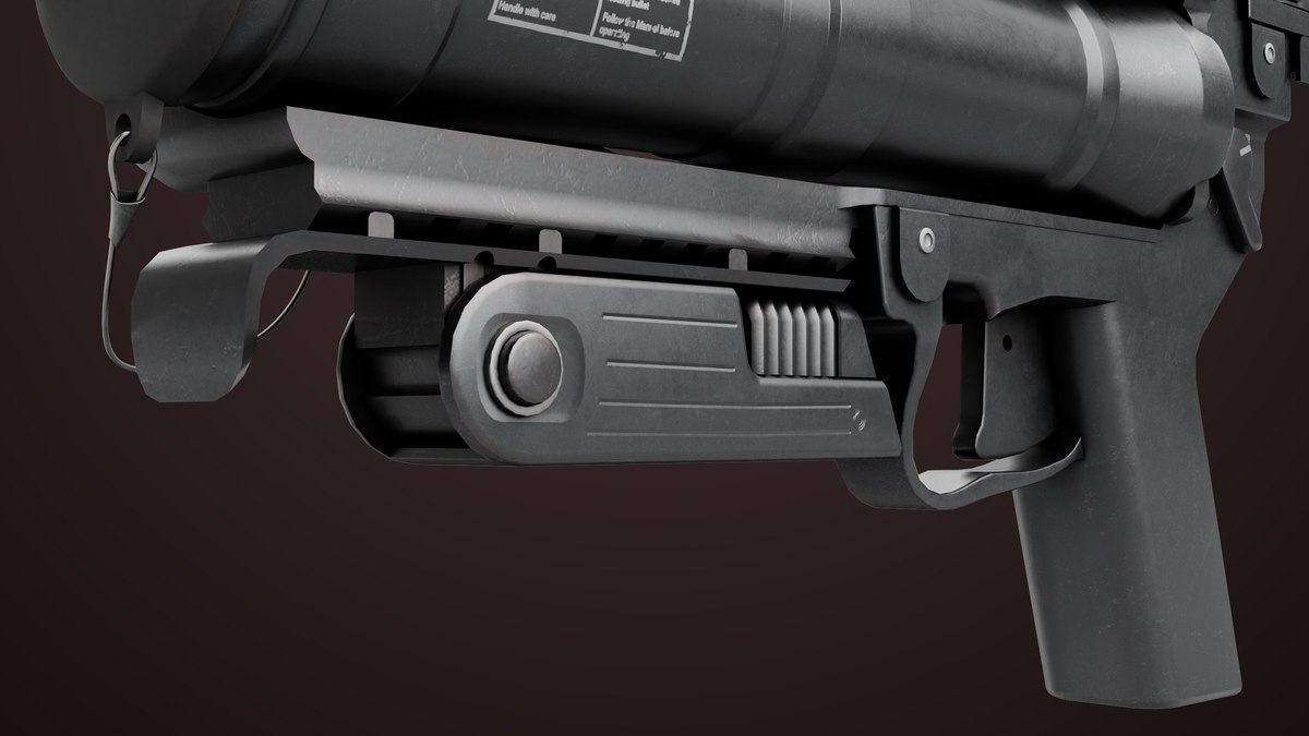 Grenade Launcher 04 Black URP HDRP Textures
