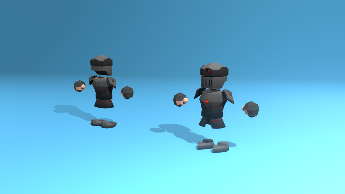 Low Poly Cubic Character - By Shokubutsu