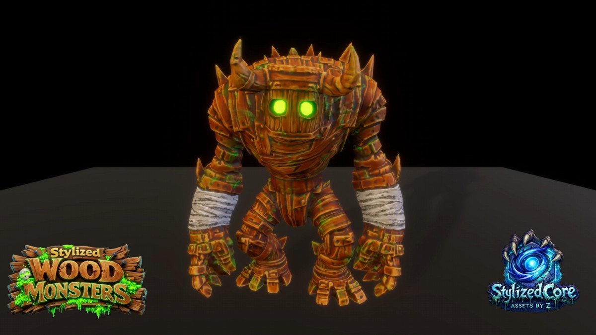 Wood Monsters Pack 1 – 4 Stylized Animated Creatures (LOD + Skins)