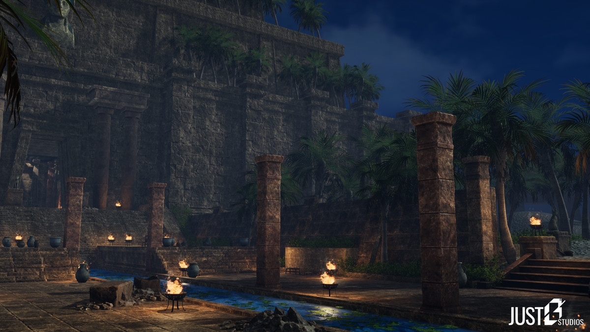 Modular Babylon Temple Environment (Temple,Desert,Ruins)