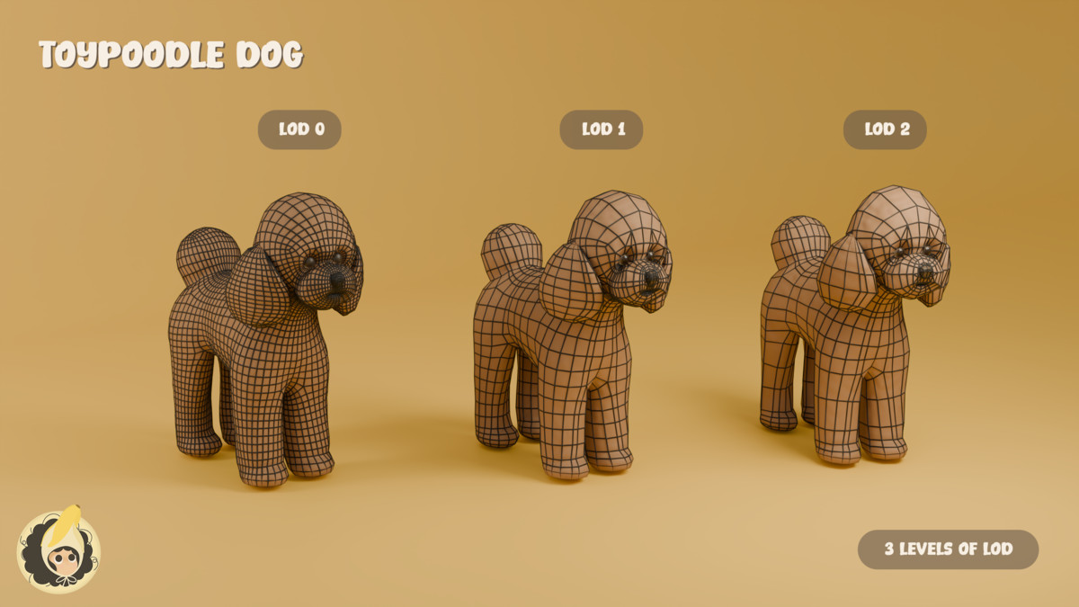 Animated Toy Poodle Dog