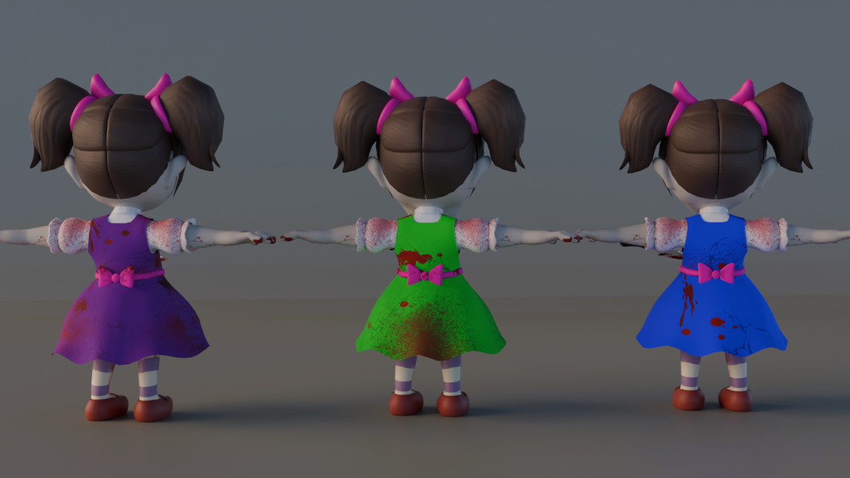 Cute and Creepy Girl Pack 3D