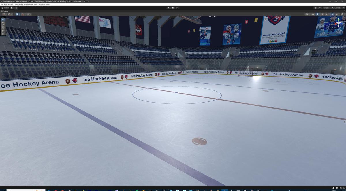 Modular Ice Hockey Arena Stadium Interior 3d Level