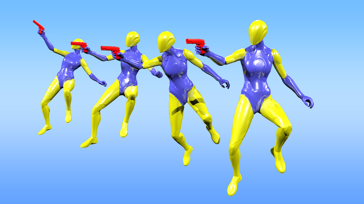 Flight Gun Combat Animation Pack