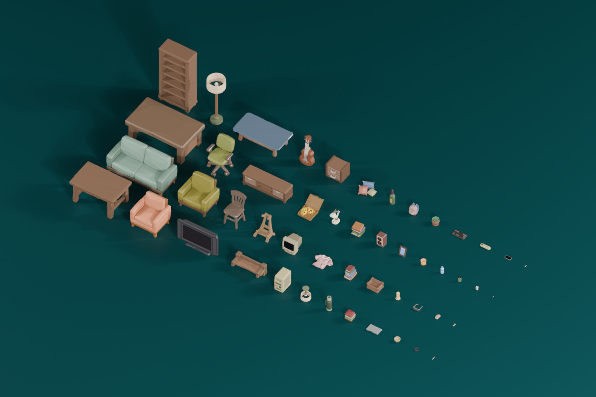 Cute Stylized Living Room Props
