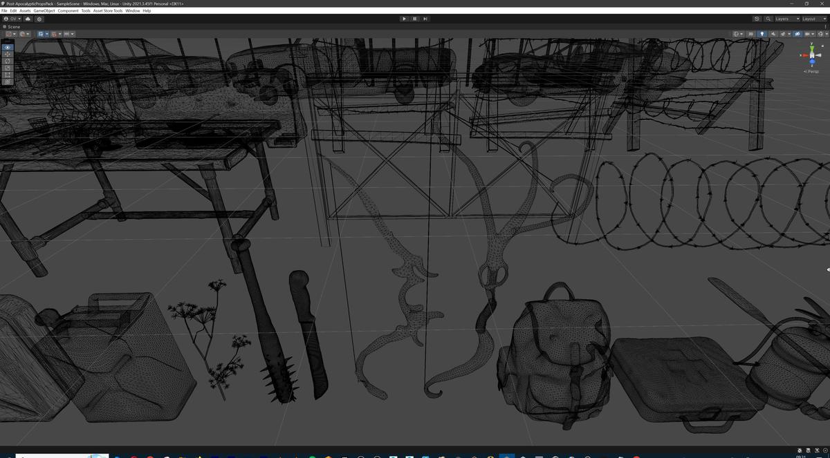 Post-Apocalyptic Survival Urban City Props and Road Signs Pack - 135 3d Models