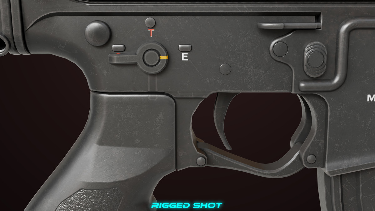 Machine Gun 17 Black URP HDRP Textures