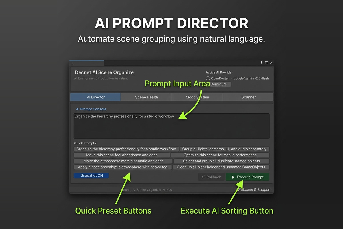 AI Scene Organizer - Intelligent Hierarchy Cleanup & Workflow Automation