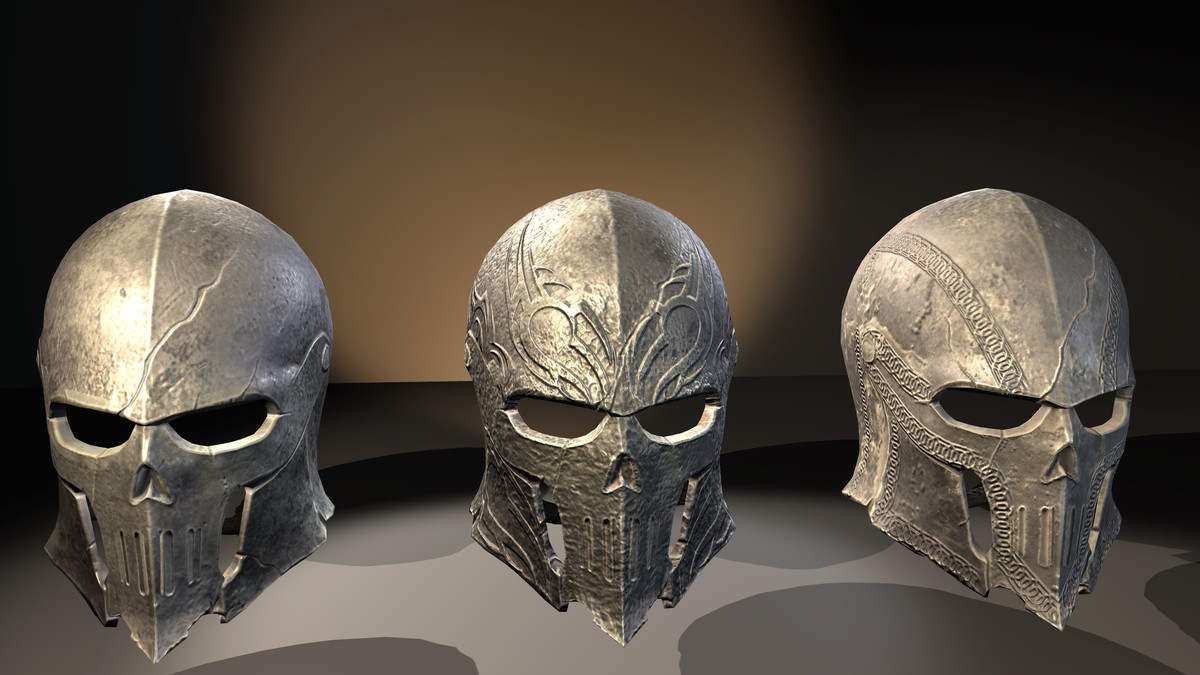 Medieval Fantasy Knights Helmets Pack