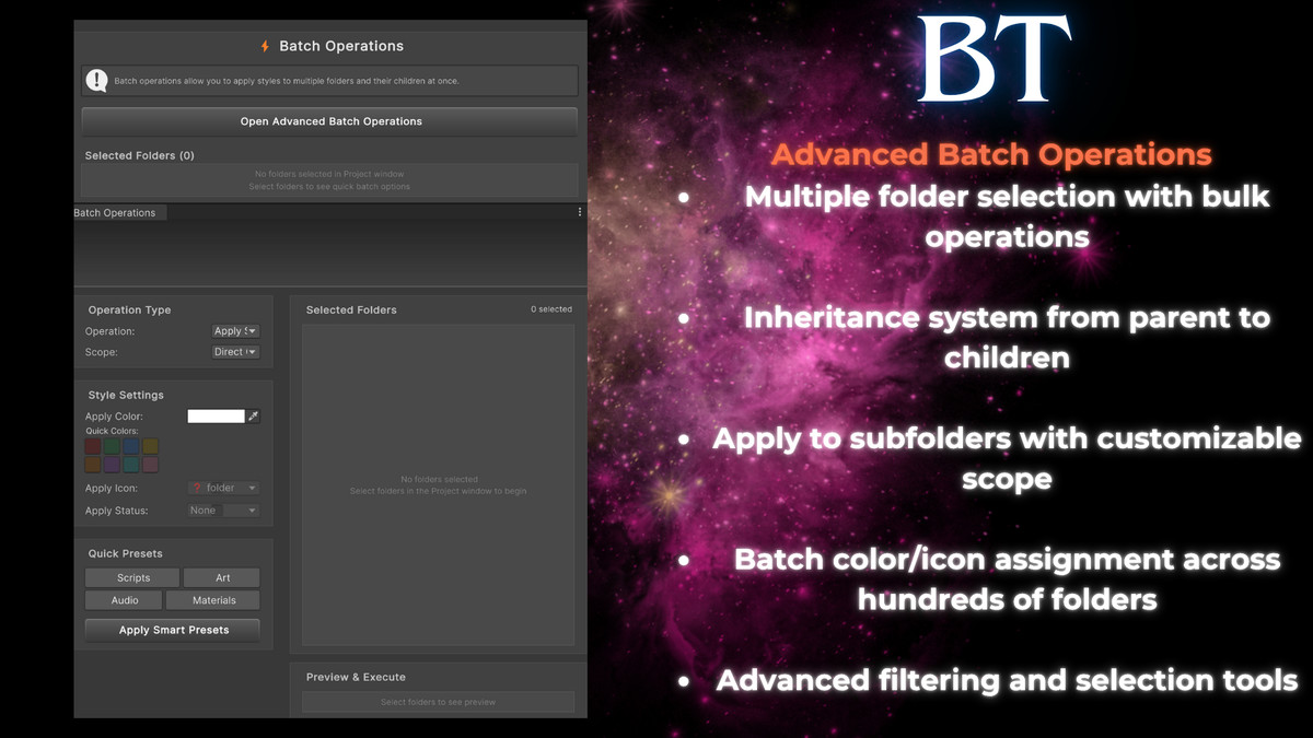 BT-FoldersPal: Smart Visual Project Organizer For Unity