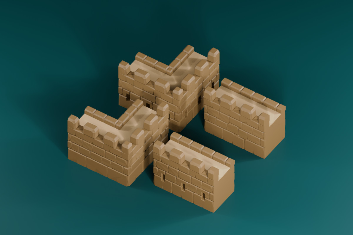Low Poly Modular Medieval Castle Kit