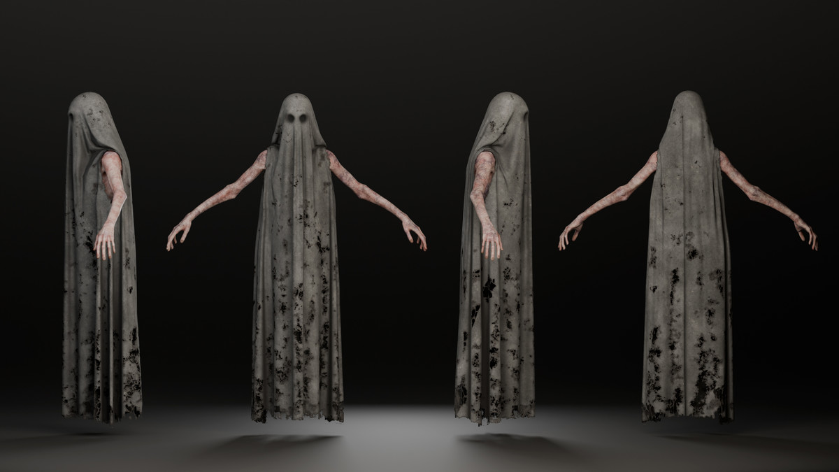 Flying Creepy Ghost