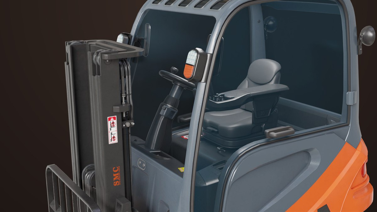 Forklift Truck 01 Orange URP HDRP Textures