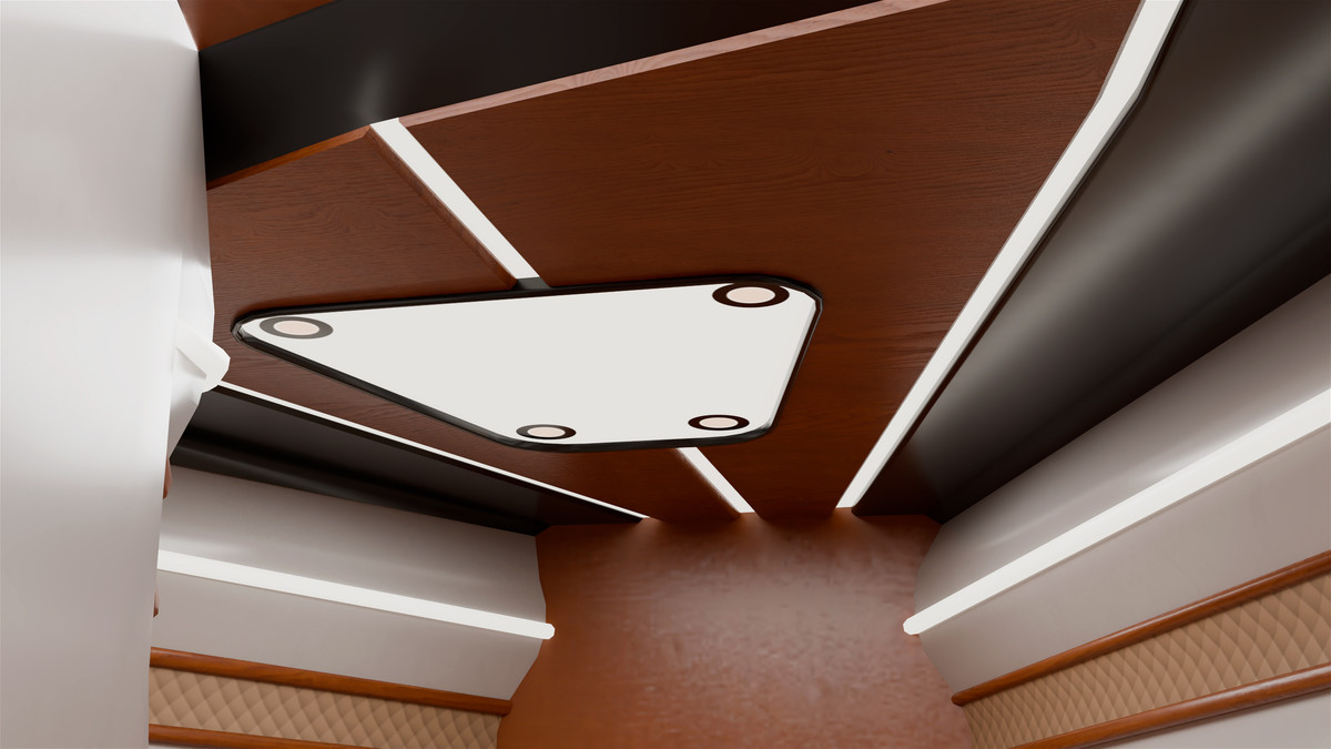 Yacht Boat 01 Black with Interior HDRP URP Textures