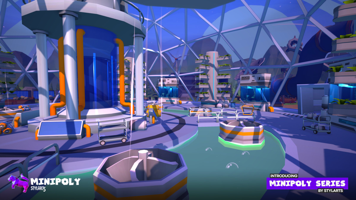 Minipoly Series - Eco-Future Farm Village ( Stylized Lowpoly Environment )