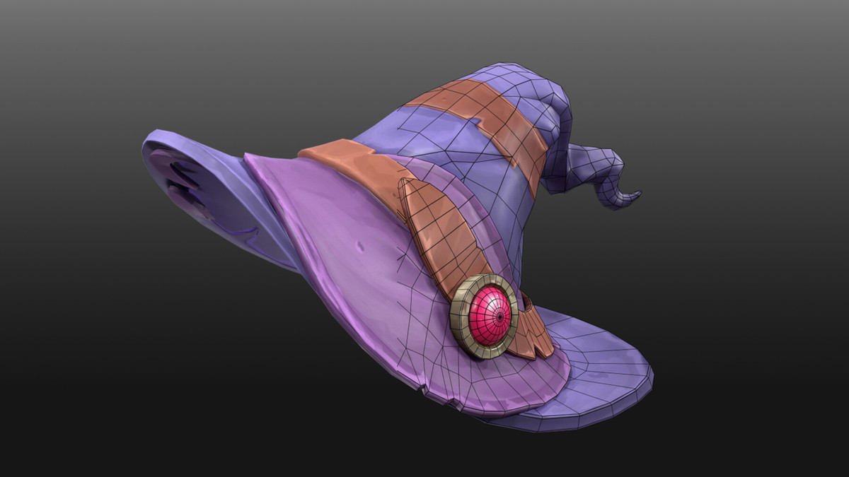 Stylized Magic Hats l Game Ready l Handpainted