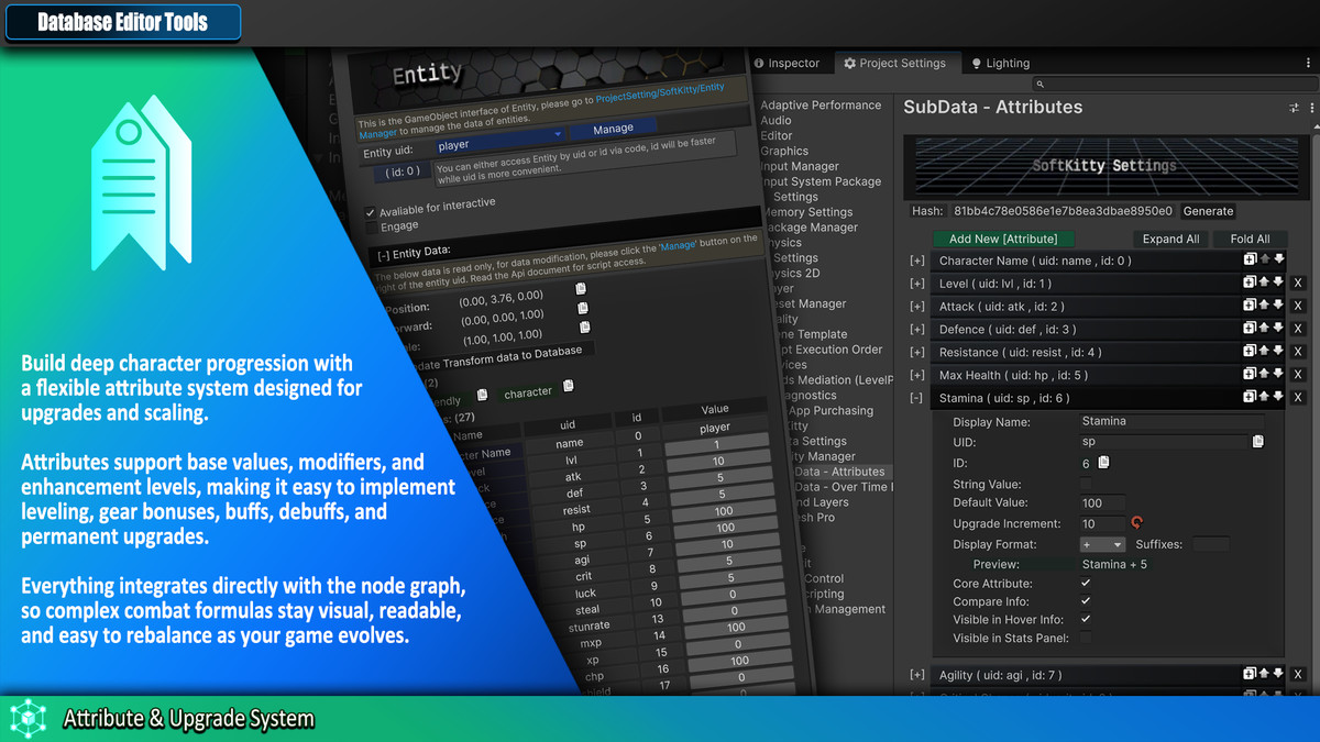 Master Combat Core – Visual Node Graph Framework
