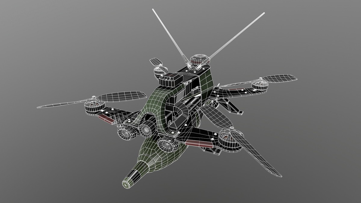 FPV Drone Valkyrie – Military UAV (4K PBR, Game Ready)