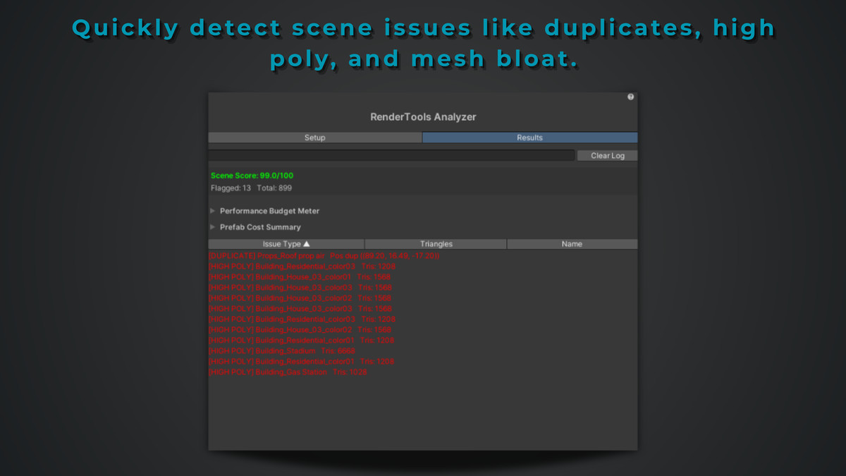 RenderTools: Analyzer - Optimization