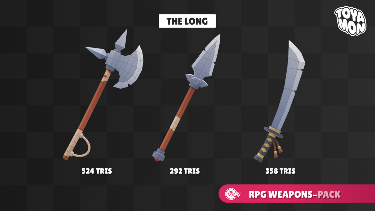 Stylized Weapons Pack - Low poly