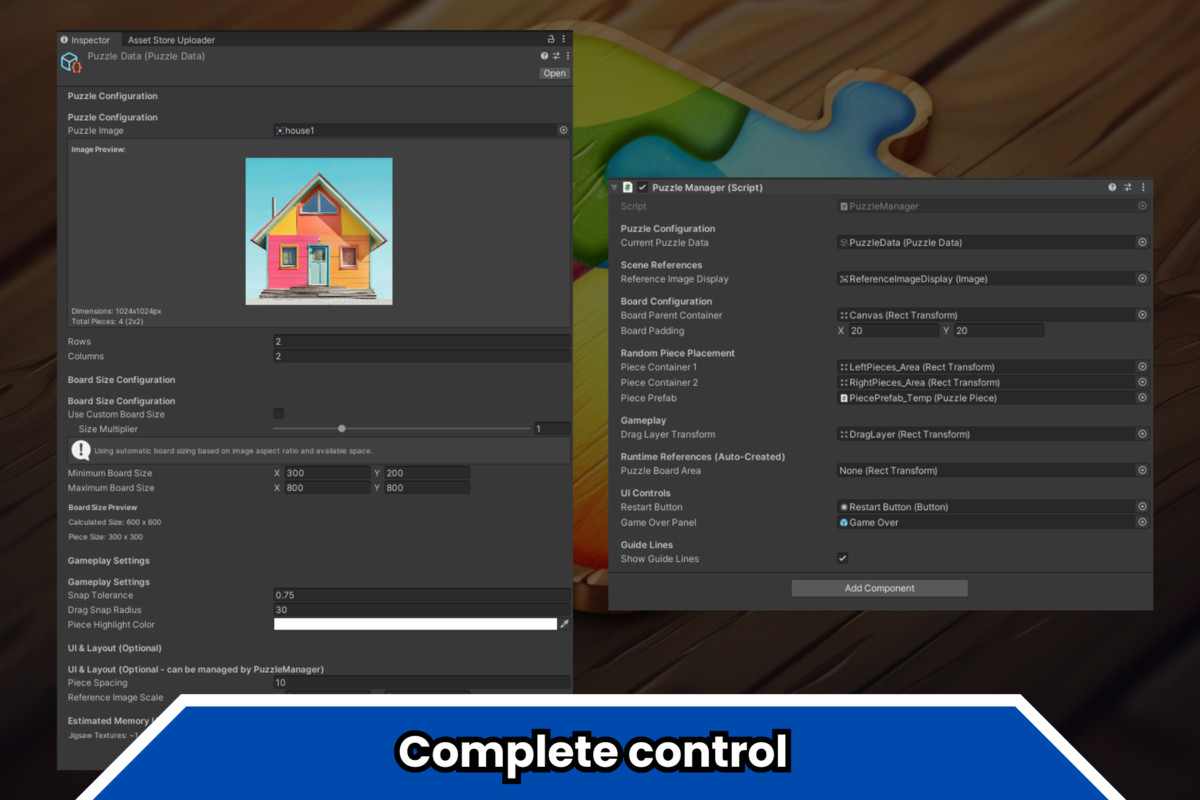 Advanced Jigsaw Puzzle Game Template - Complete System
