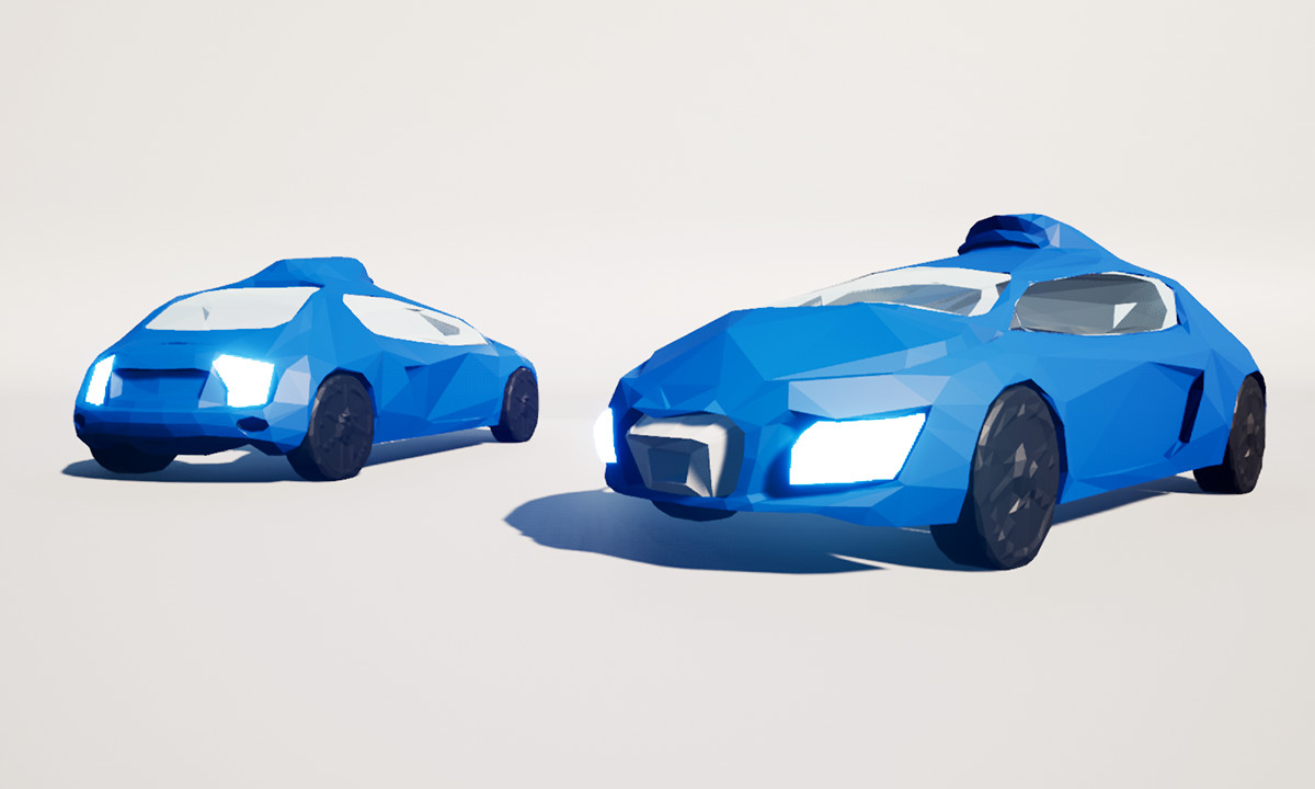 Exotic Roadster - Low Poly